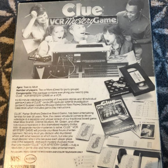 80's "Clue" VCR Mystery Game - VHS Murder Mystery Game - 80's Boardgame - Picture 2 of 9